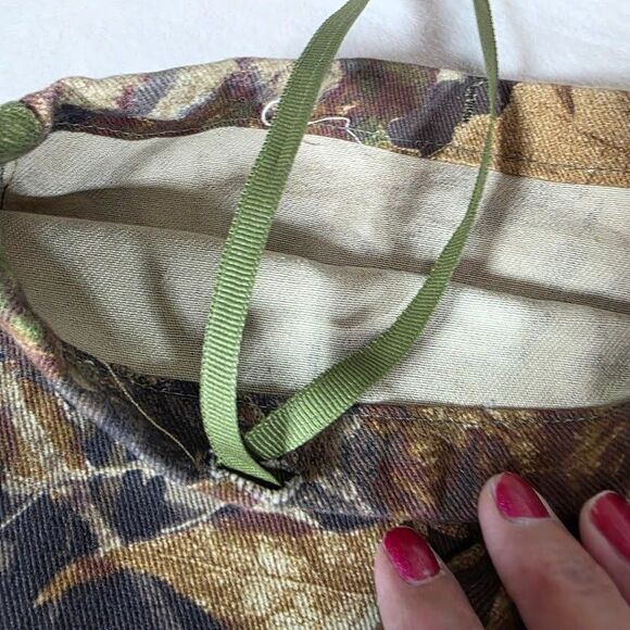 Mossy Oak Forest Floor Camo Hunting Cargo Pants Large Adj Waist Tie Ankle USA - Picture 8 of 11